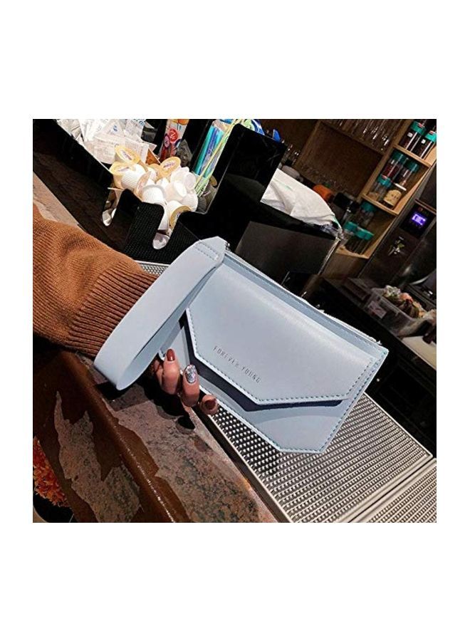 NIBEMINENT PU Leather Folding Clutch Blue - Image 3