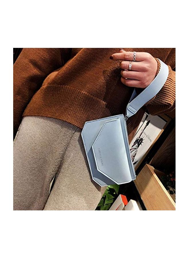 NIBEMINENT PU Leather Folding Clutch Blue - Image 4