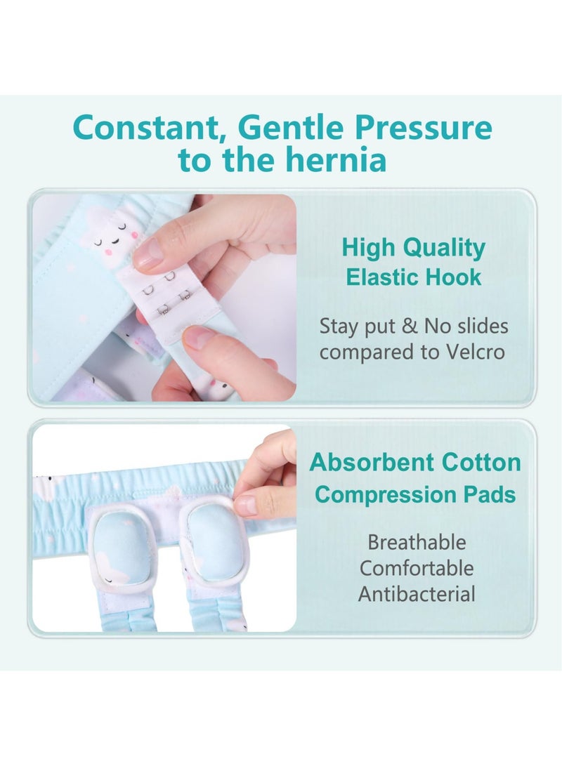 Excefore Hernia Belts for Baby Inguinal, Infant Hernia Support Brace for Both Side Single Double Groin Pain Relief, Infant Umbilical Hernia Belt Wrap Truss for Children 0-4 Years, with 4 Compression Pads - Image 4