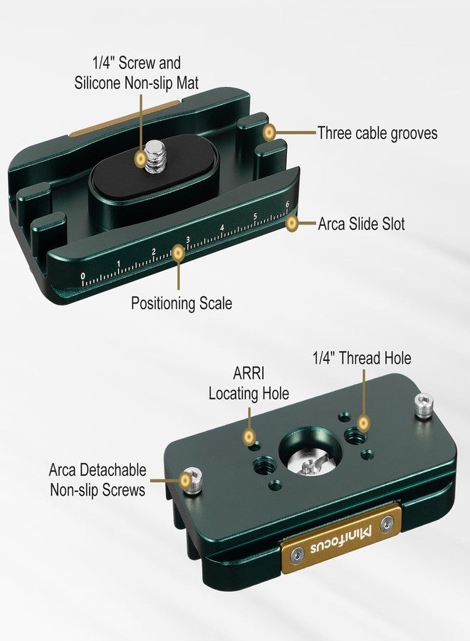 مينيفوكس مشبك قفل كابل كاميرا MINIFOCUS، واقي كابل منفذ Arca لكاميرا Tether، مشبك قفل كابل USB من سبائك الألومنيوم بثلاثة أخاديد لجميع كابلات كاميرات DSLR - Image 3