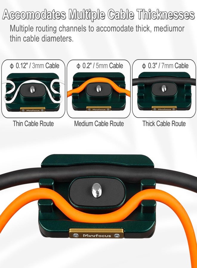 مينيفوكس مشبك قفل كابل كاميرا MINIFOCUS، واقي كابل منفذ Arca لكاميرا Tether، مشبك قفل كابل USB من سبائك الألومنيوم بثلاثة أخاديد لجميع كابلات كاميرات DSLR - Image 2