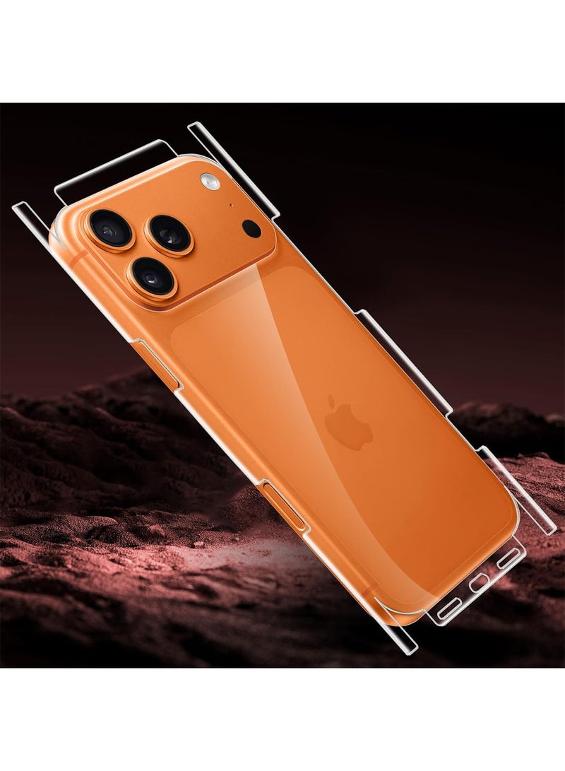 Adando [3 Pack] Back Protector Compatible with iPhone 17 Pro Max: iPhone 17 Pro Max Back Protector Film - Soft TPU - Ultra-thin - High Transparency - Protective Border - transparent - Image 2