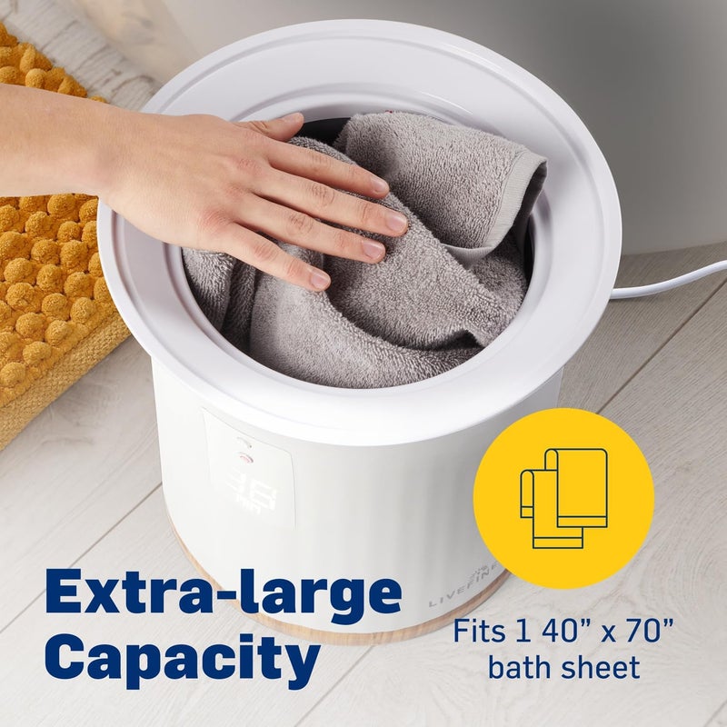 Live Fine Towel Warmer | Bucket Style Luxury Heater with LED Display, Adjustable Timer, Auto Shut-Off | Fits 40” x 70” Oversized Towel - Image 2