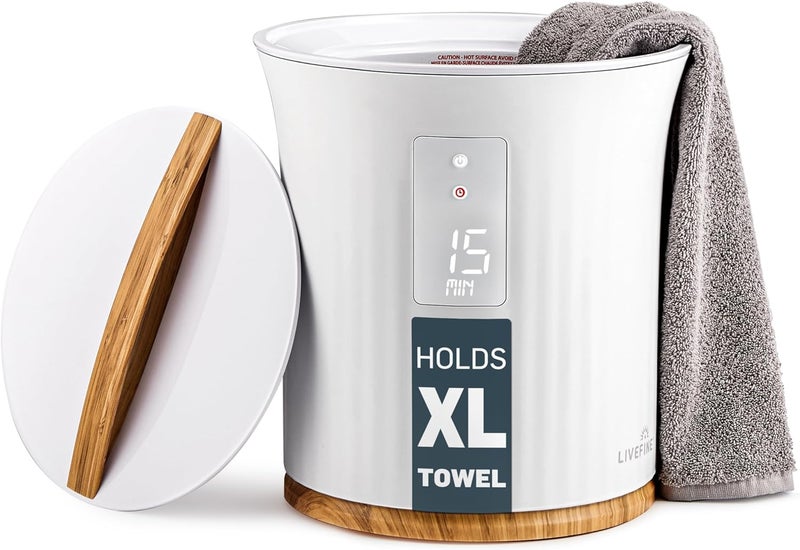 Live Fine Towel Warmer | Bucket Style Luxury Heater with LED Display, Adjustable Timer, Auto Shut-Off | Fits 40” x 70” Oversized Towel - Image 1
