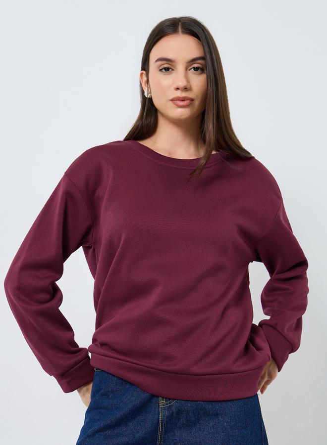 ستايلي سويت شيرت واسع سادة - Image 3