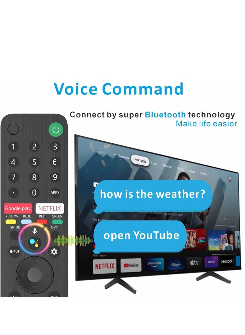 RMF-TX500U Voice Remote Control for All Sony TVs / Compatible with All Sony LCD LED and XR 4/8K HDR Matrix LED TVs with Google Smart TV with 1 Year Warranty with battery