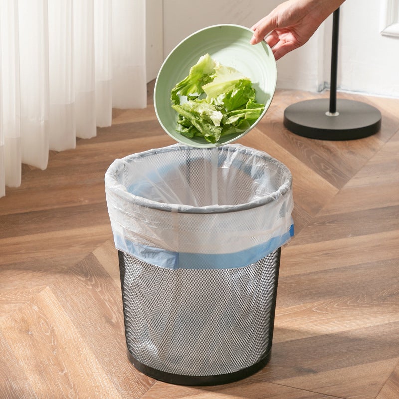 Garbage Bag Household Drawstring Type Thickeneded White Garbage Bag Closing Point-Break Kitchen Dormitory Large Plastic Bag - Image 4