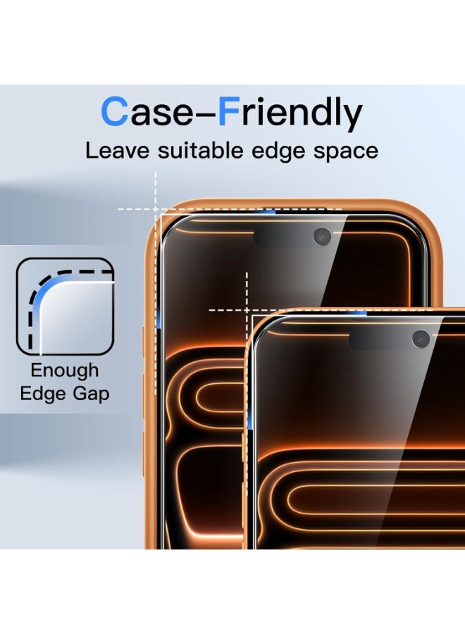 Denx Privacy Screen Protector for iPhone 17 Pro Max, Tempered Glass Anti-Spy Bubble Free Case Friendly Easy Installation Film for iPhone 17 Pro Max. - Image 3
