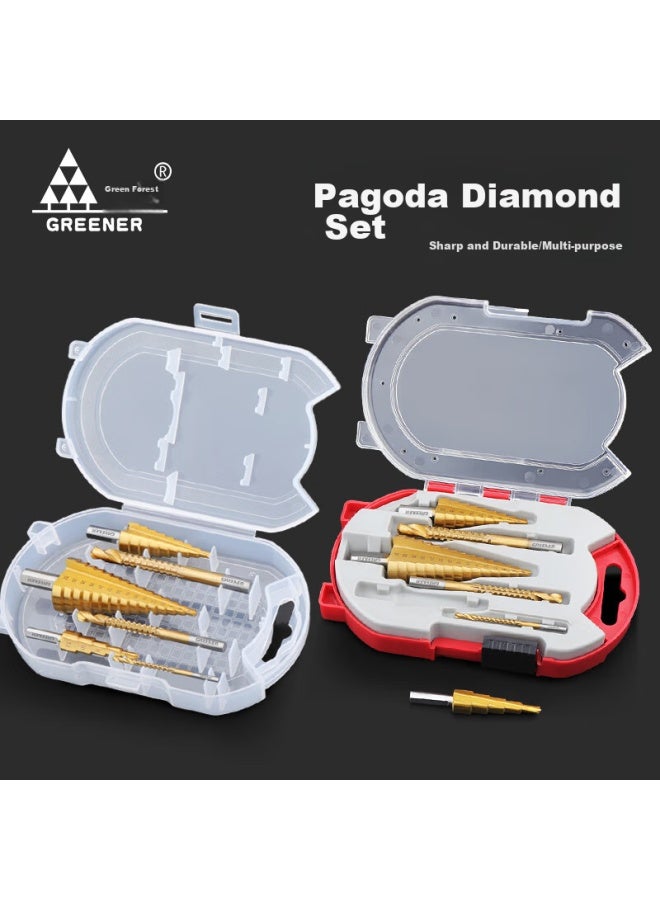 Greener Baota Drill Bit 6-piece Set, Hole Enlarger, Hole Opener, Step Drill Bit, Conical Drill Bit For Drilling Steel Plates And Metal - Image 4