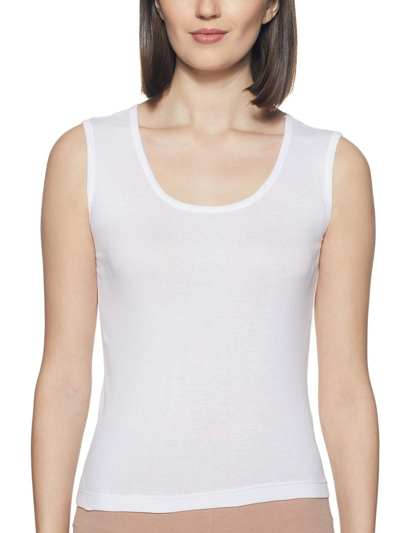 Rupa Softline Women Super Combed Cotton Tank top, Stretchable and Body-hugging,for Yoga,Gym wear and Sports Activities, White,Pack of 3 - Image 5