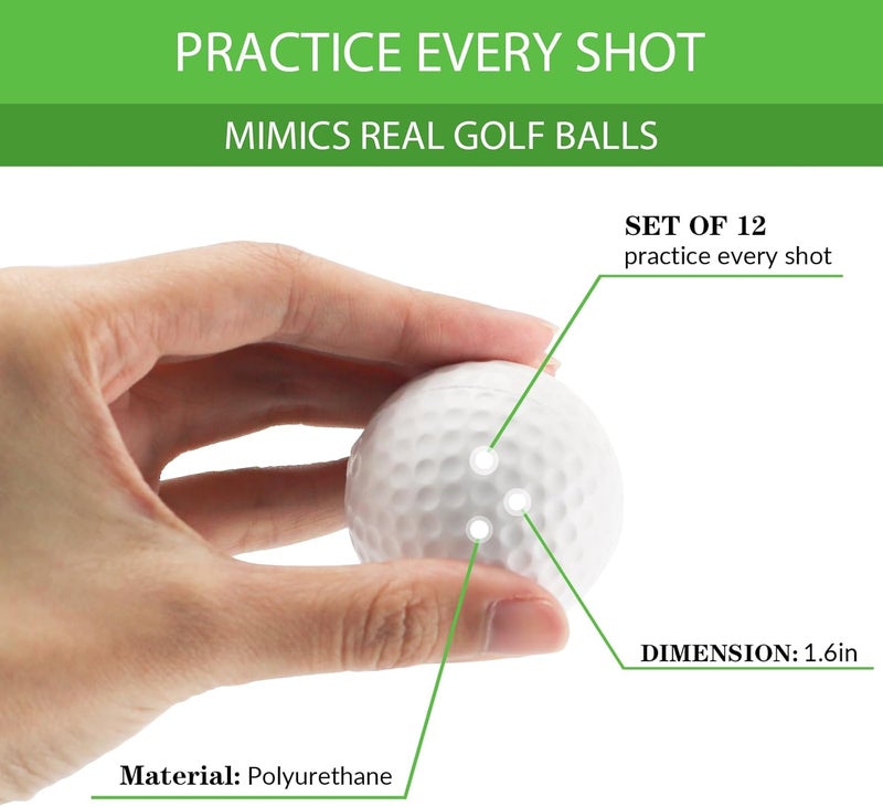 Bac-kitchen 40 Pack Foam Golf Practice Balls - Realistic Feel and Limited Flight Training Balls for Indoor or Outdoor - Image 3