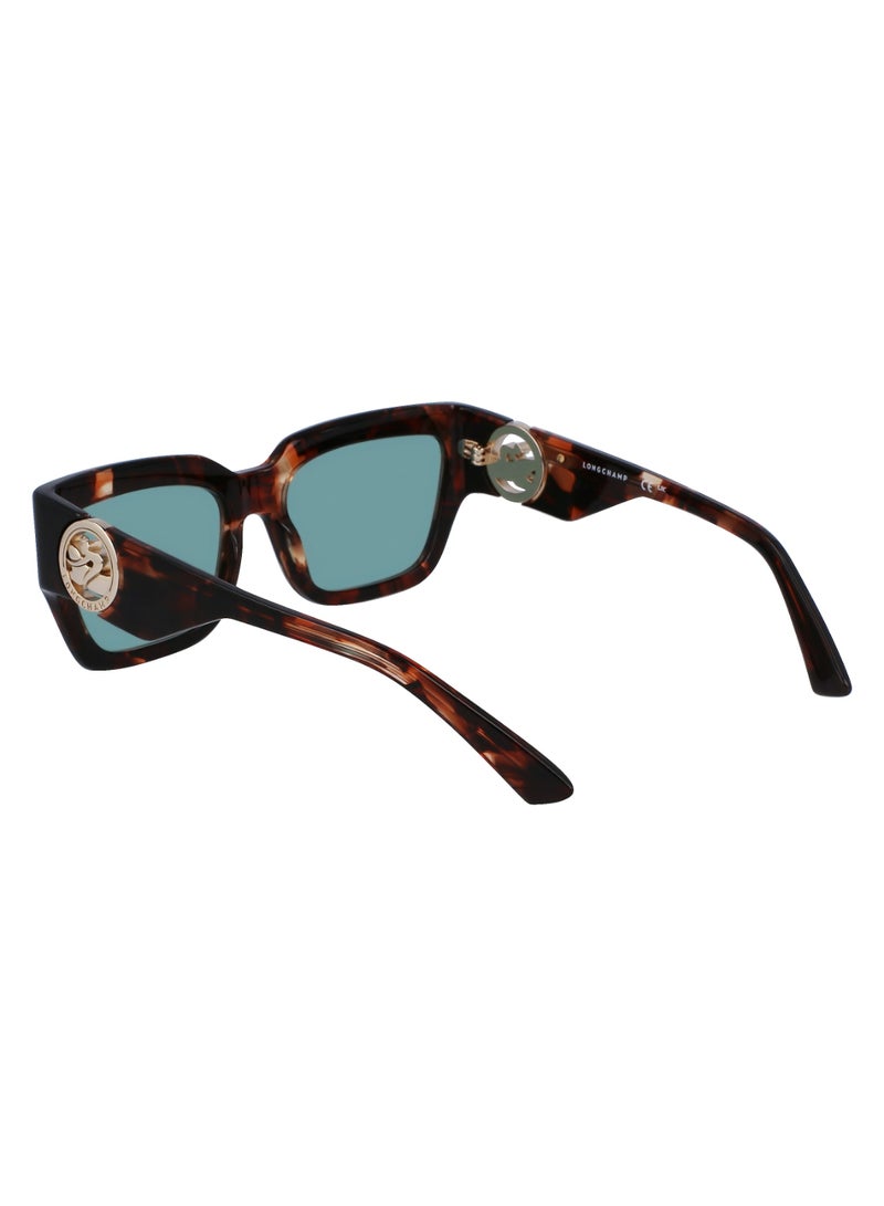 Longchamp Women's UV Protection Rectangular Shape Acetate Sunglasses LO735S-230-5518 - Lens Size: 55 - Havana - Image 5