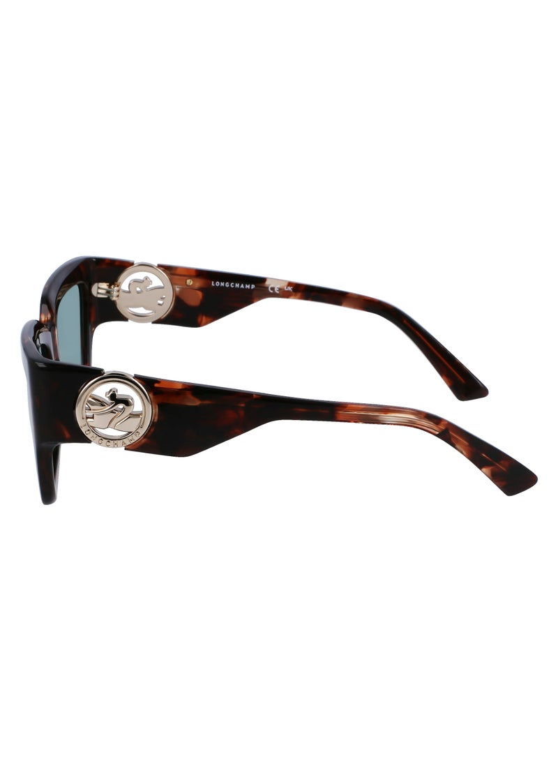 Longchamp Women's UV Protection Rectangular Shape Acetate Sunglasses LO735S-230-5518 - Lens Size: 55 - Havana - Image 4