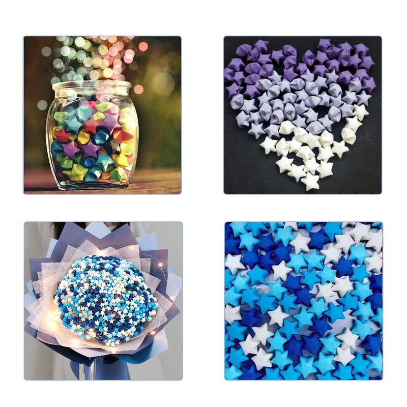 ZTEOFO 1080 Sheets Origami Stars Paper Strips, Purple Solid Color Gradient Color Origami Paper Stars, Color Star Paper Strip, DIY Paper Origami Stars, Origami Star Paper Strips, Star Origami Paper - Image 2