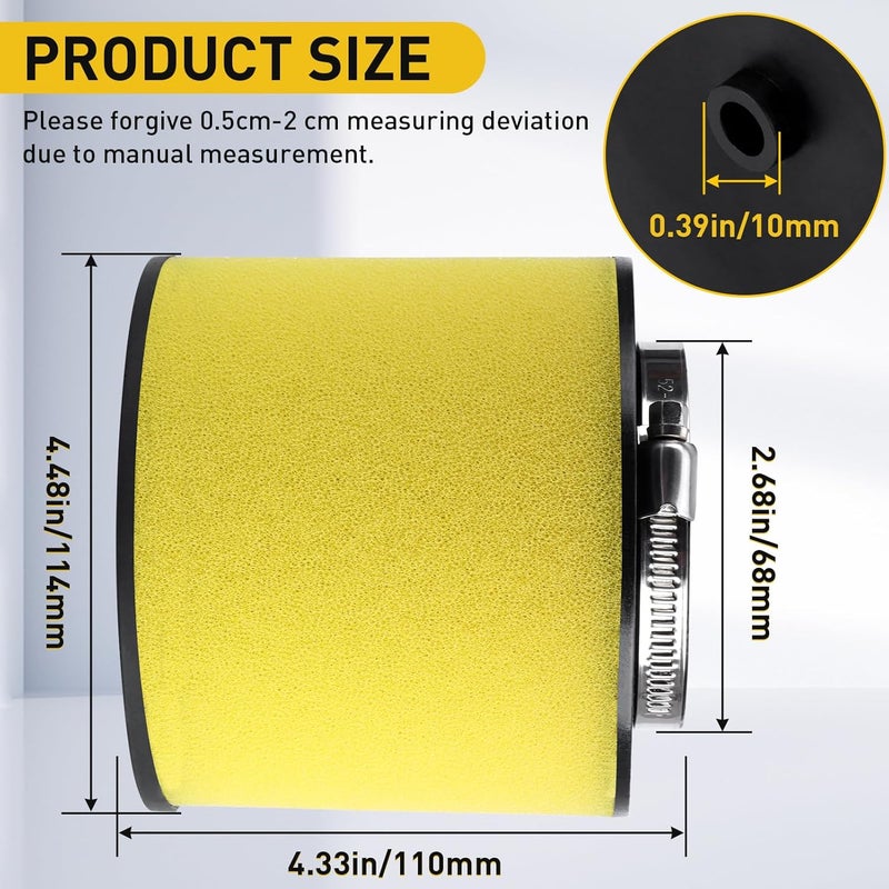 Slother Foreman 450 Air Filter Replacement for Honda Rancher 350 TRX350FE TRX350TM TRX350TE Rancher 400 TRX400FA TRX400FGA Foreman 450 400TRX400FW TRX450S TRX450FE 2000-2006 17254-HN5-670 ATV,Yellow - Image 2