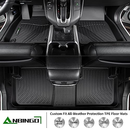 ANBINGO® Floor Mats for 2024 2025 2026 Subaru Crosstrek & Subaru Impreza Custom All Weather Protection TPE Waterproof Non-Slip Car Floor Liners 1st & 2nd Row Set Accessories Black - Image 5