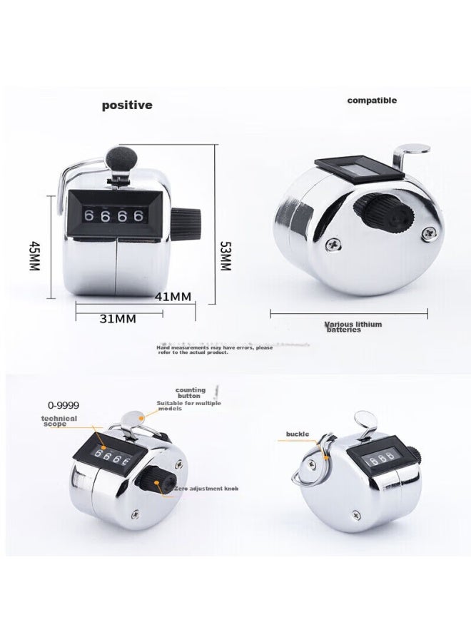 kawatu Kawatu Counter, Manual Mechanical Counter, Pedestrian Flow Counter, Four-digit Counter, Silver  - Image 5