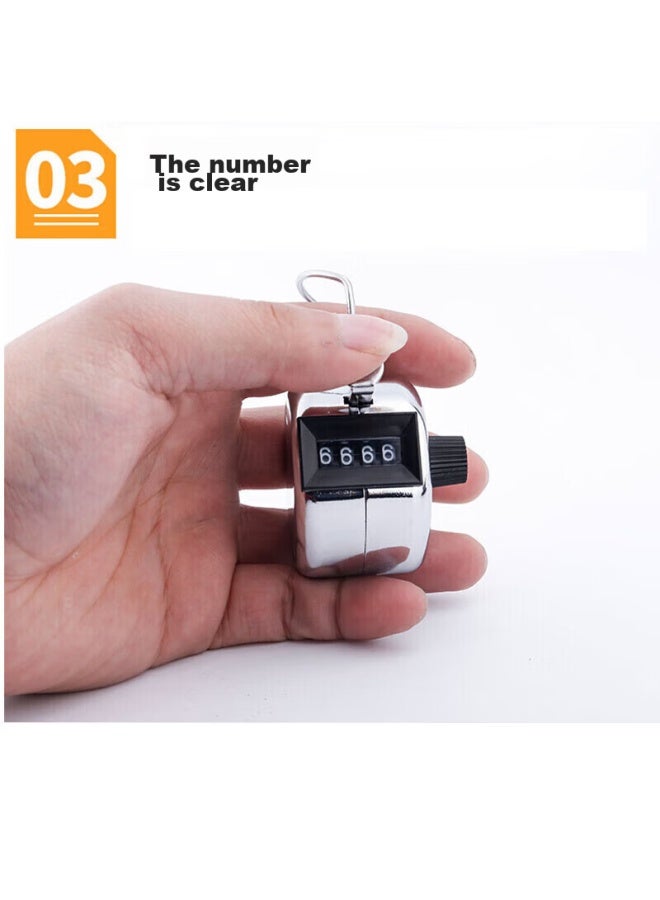 kawatu Kawatu Counter, Manual Mechanical Counter, Pedestrian Flow Counter, Four-digit Counter, Silver  - Image 3