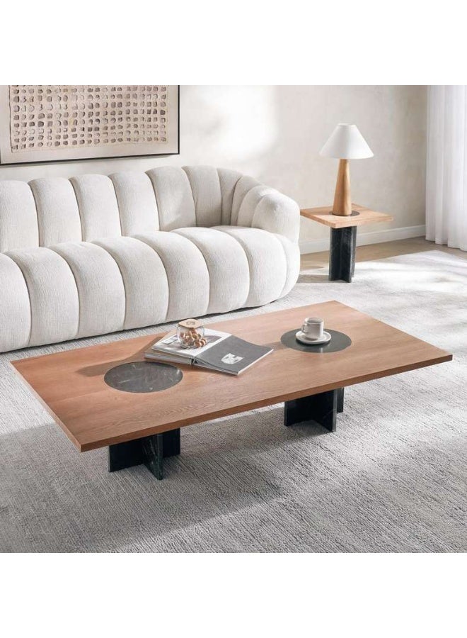 Pan Home Elsian Coffee Table - Natural & Black - Image 4