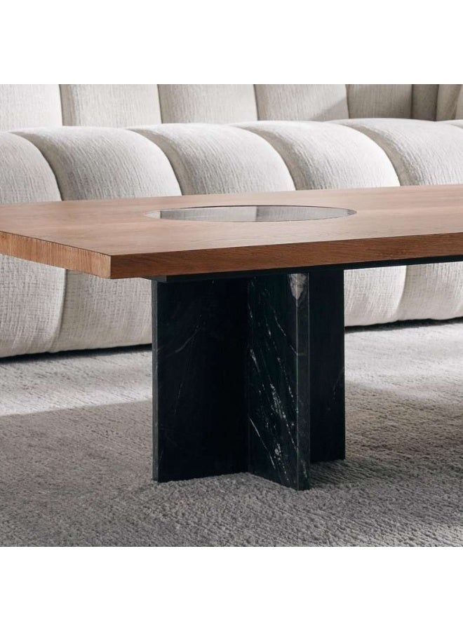 Pan Home Elsian Coffee Table - Natural & Black - Image 2