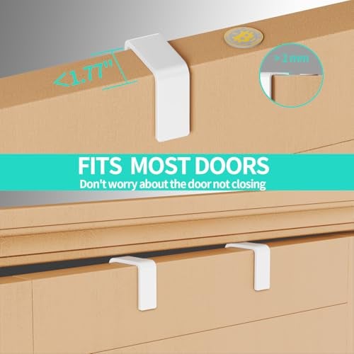HapiRm Over Door Organizer Storage - Hanging Door Organizer with 4 Metal Large Capacity Baskets and Adjustable Coat Hook for Bathroom Bedroom Kitchen Pantry Closet Cabinet - Image 4