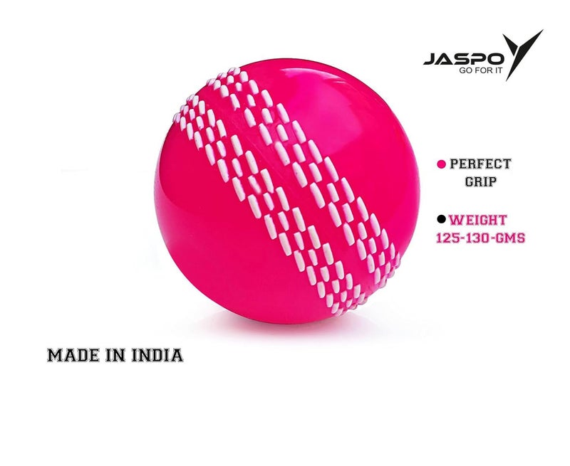 jaspo T-20 Ultra Practice Cricket Ball/Wind Balls (125-130 GMS) for - Indoor & Outdoor Street & Beach Cricket (Pink) - Image 3