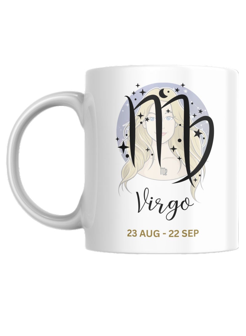 Virgo Zodiac Coffee Mug – 11oz Ceramic Astrology Gift Cup | Birthday Gift for Virgo | Office Mug for Coffee & Tea | Microwave & Dishwasher Safe