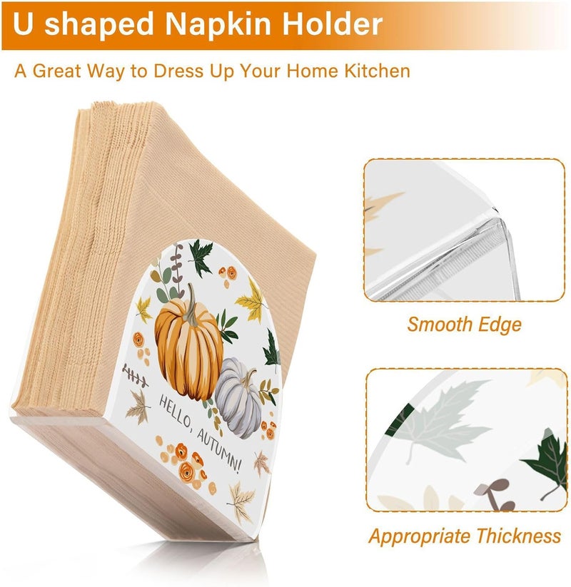 xigua Fall Pumpkin Napkin Holders for Tables  Kitchen  Cocktail Napkin Holders - Image 4