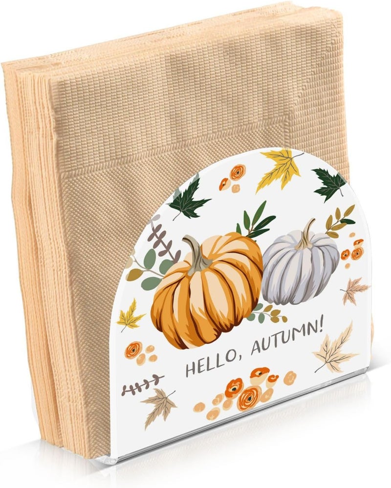 xigua Fall Pumpkin Napkin Holders for Tables  Kitchen  Cocktail Napkin Holders - Image 2