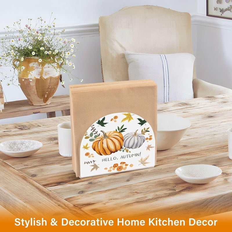 xigua Fall Pumpkin Napkin Holders for Tables  Kitchen  Cocktail Napkin Holders - Image 5