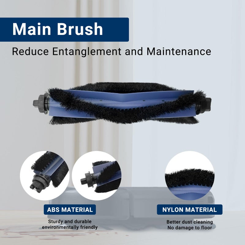 JoyBros Replacement Parts Kit Compatible With Eufy Omni E25 / E28, Vacuum Cleaner Accessories Includes:2 Mop Roller Brush,1 Set Main Brush,6-Side Brush,4-Filter,6-Disposal Dust Bags - Image 3