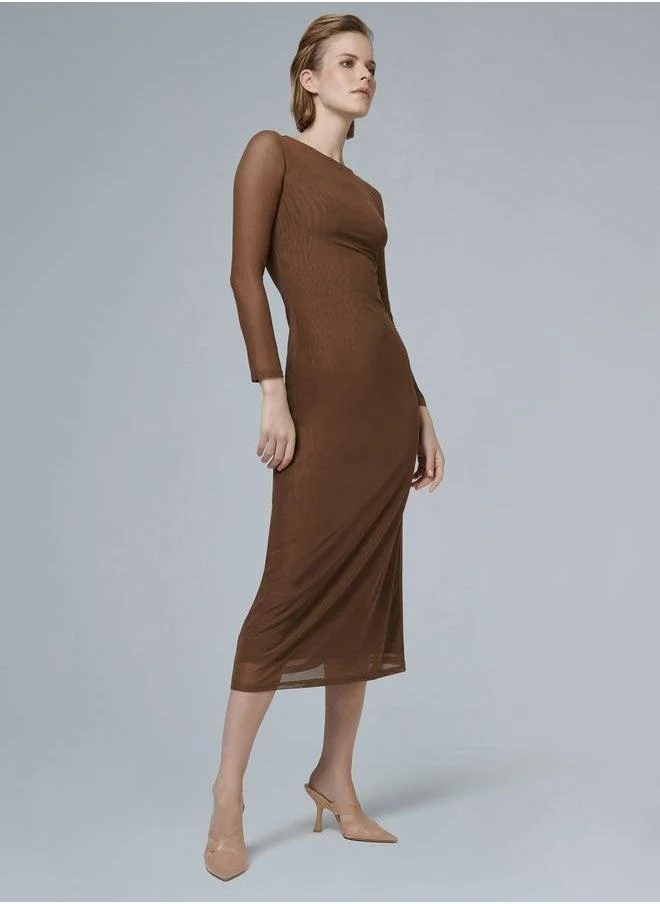 leem Sheer Midi Dress