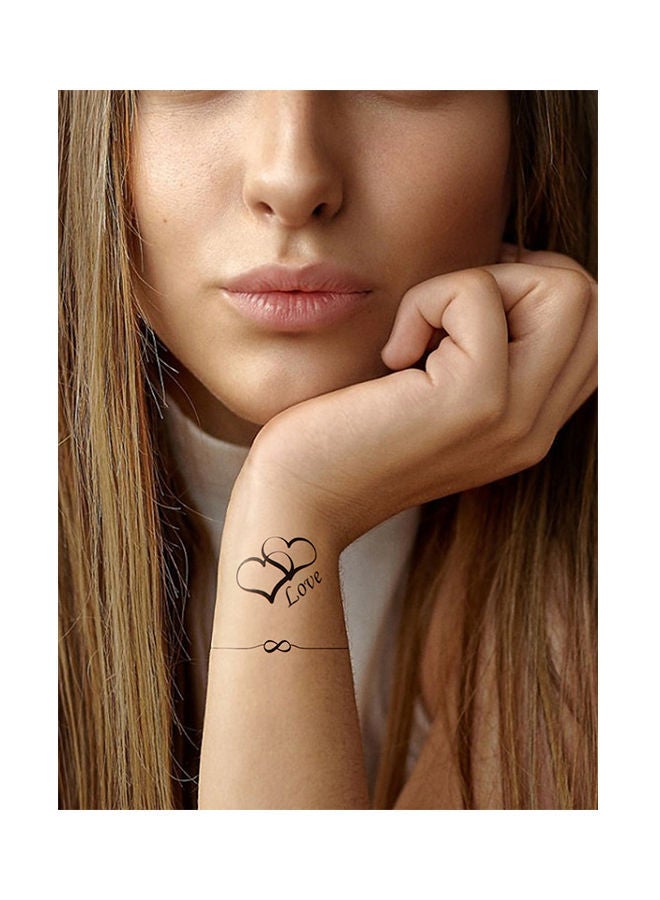 NIBEMINENT Heart Pattern Temporary Tattoo Sticker - Image 2