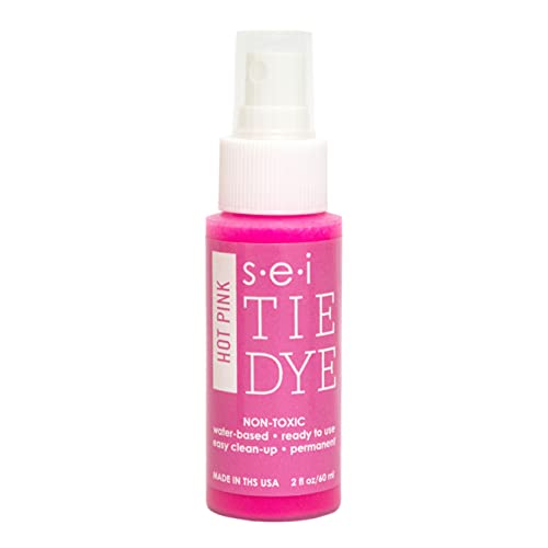 SEI S.E.I. Hot Pink Tie Dye Spray Bottle: 2oz. Non Toxic Fabric Dye Spray, DIY Permanent Clothing Dye, One Step, Ready to Use Tie Dye Supplies - Image 1