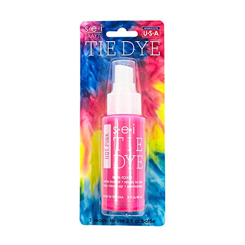 SEI S.E.I. Hot Pink Tie Dye Spray Bottle: 2oz. Non Toxic Fabric Dye Spray, DIY Permanent Clothing Dye, One Step, Ready to Use Tie Dye Supplies - Image 3