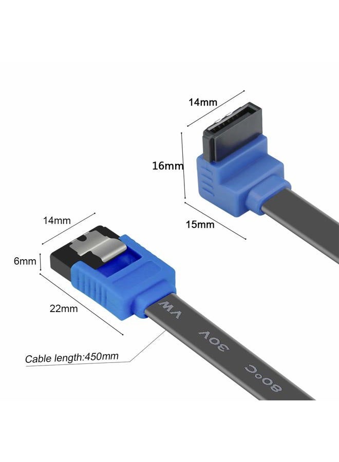 Benfei SATA Cable III, 3 Pack SATA Cable III 6Gbps 90 Degree Right Angle with Locking Latch 18 Inch for SATA HDD, SSD, CD Driver, CD Writer - Black - Image 4