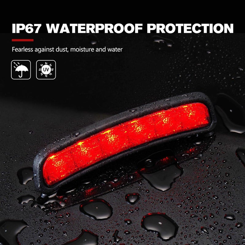 FIERYRED 3rd Brake Light for Ford Bronco 2021 2022 2023 2024 Accessories, Waterproof LED High Mount Stop Smoked Third Brake Light Stop Lamp - Image 3