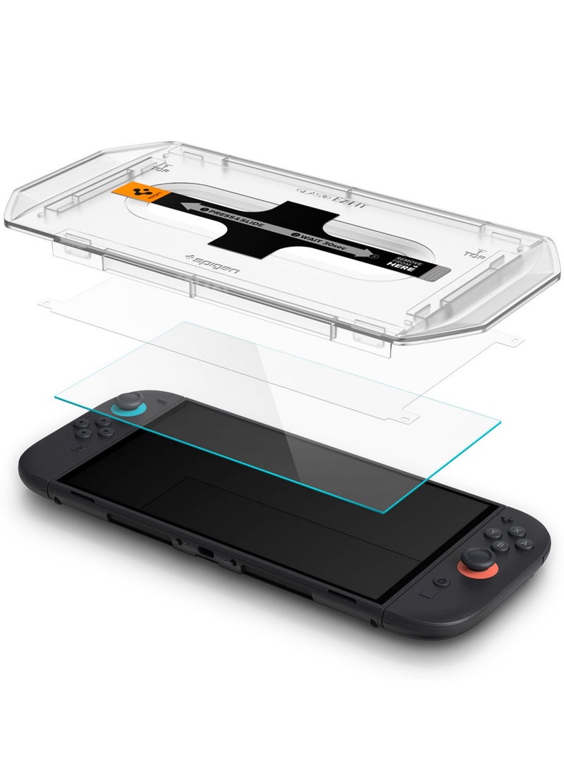 Spigen - GLAStR EZ Fit Nintendo Switch 2 Screen Protector (2025) Premium Tempered Glass - 2 Pack - Image 1