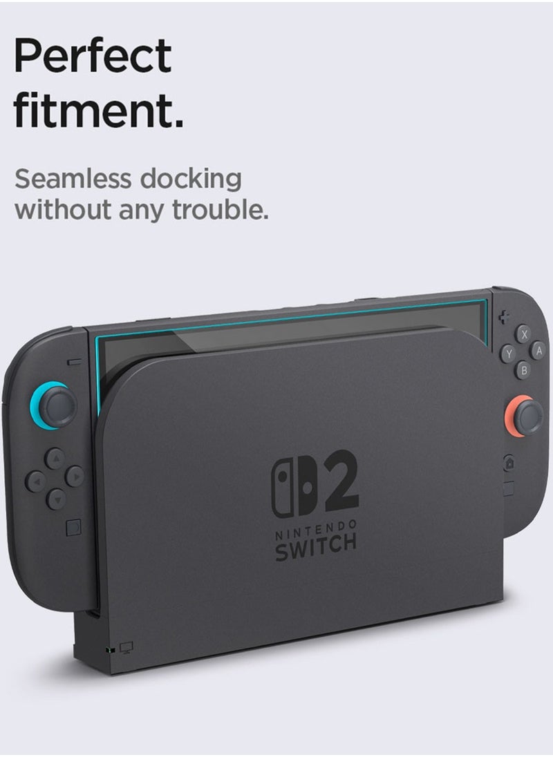 Spigen - GLAStR EZ Fit Nintendo Switch 2 Screen Protector (2025) Premium Tempered Glass - 2 Pack - Image 1