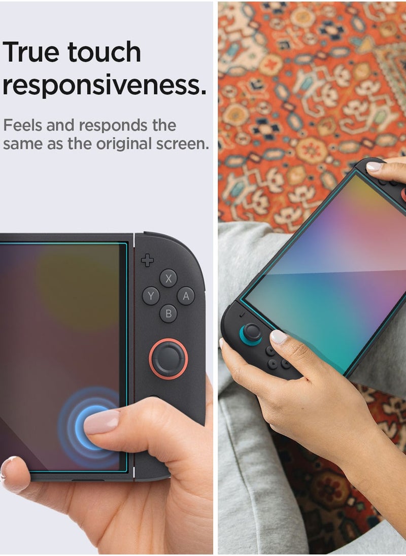 Spigen GLAStR EZ Fit Nintendo Switch 2 Screen Protector (2025) Premium Tempered Glass - 2 Pack  - Image 4