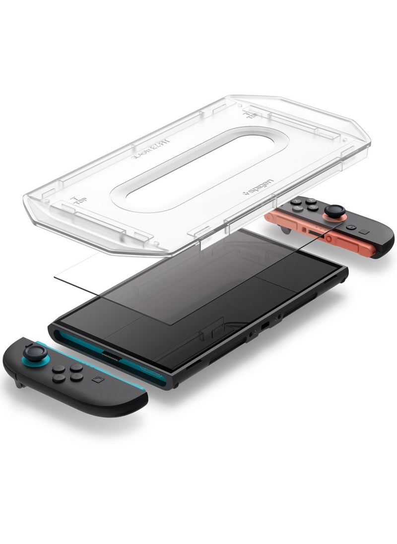 Spigen - GLAStR EZ Fit Nintendo Switch 2 Screen Protector (2025) Premium Tempered Glass - 2 Pack - Image 1