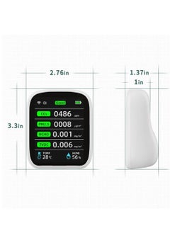 KASTWAVE Air Quality Monitor Indoor, Quality Monitor Detects Carbon Dioxide, 8 in1 Home Air Quality Tester, Smart Home for Indoor Air Quality Test, for Home, Car, Free Smart Life App  - Image 2