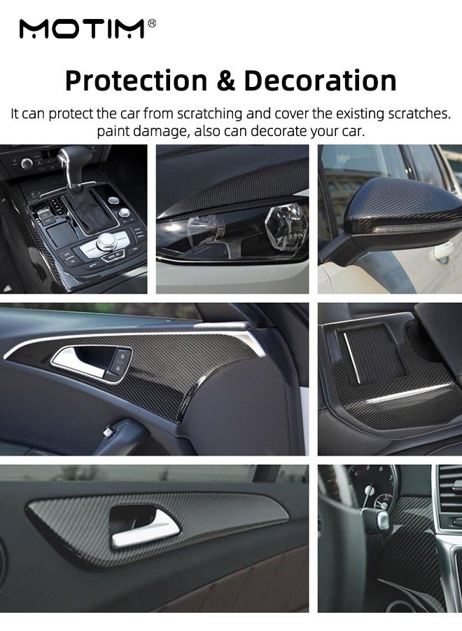 Motim 6D Gloss Carbon Fiber Vinyl 30x150cm, Automotive Wrap Sheet, Self Adhesive Car Vinyl Roll, Bubble Free Air Release Technology, DIY Decals for Car DIY Interior Exterior and Laptop - Image 5