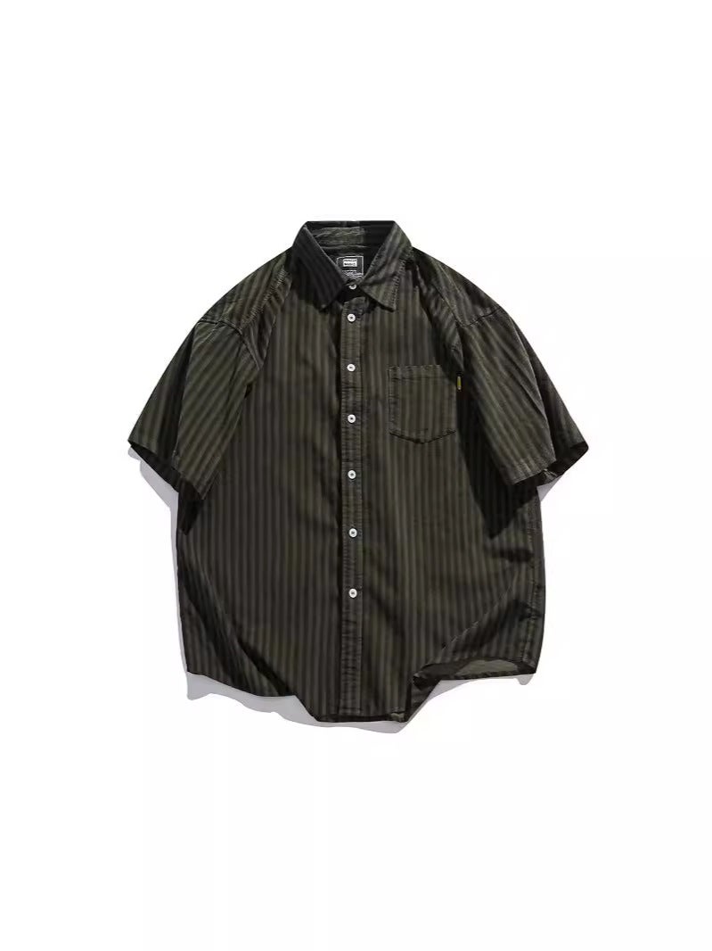 Ruiienrs X Planet Music 2024 Japanese All-Match Loose Striped T-Shirt 0245 - Image 5