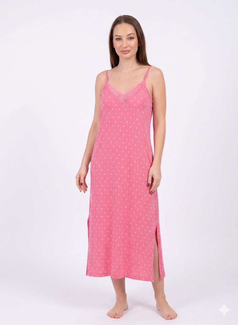 KITTY Women's Nightgown Spaghetti Strap, Sleepwear Code 2442 - Image 1