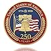 SNKVAUP Army 250th Anniversary Challenge Coin 157 DoubleSided SilverPlated US Army Commemorative Coin 17752025 High Relief Military Collectible for Soldiers Patriots E - Image 2