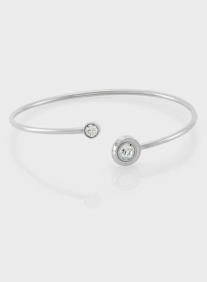 CALVIN KLEIN Twisted Bezel Solitaire Bangle  - Image 1