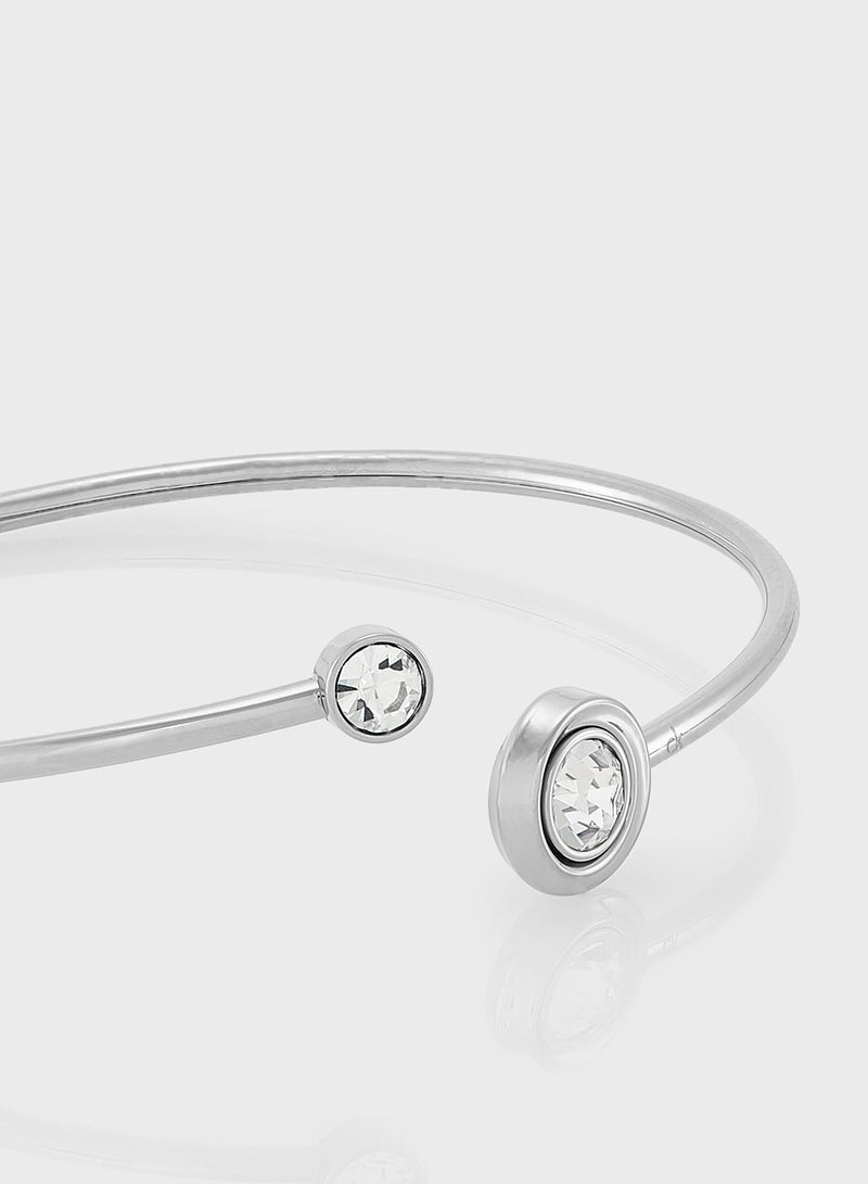 CALVIN KLEIN Twisted Bezel Solitaire Bangle  - Image 3