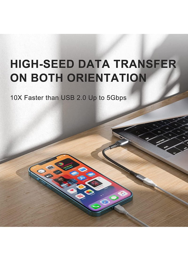 TYCOM USB C Female to USB Male Adapter, 5inch USB A to Type C Connector, Compatible with iPhone 12 Mini/12 Pro Max/11 Pro Max, Type-C Earphone  - Image 4