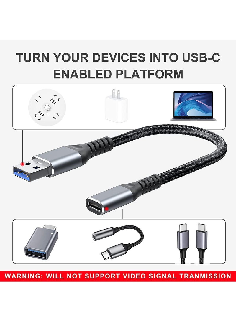 TYCOM USB C Female to USB Male Adapter, 5inch USB A to Type C Connector, Compatible with iPhone 12 Mini/12 Pro Max/11 Pro Max, Type-C Earphone  - Image 2